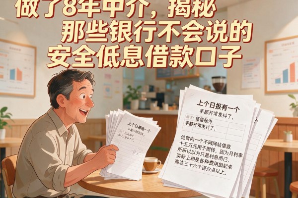 做了8年中介，揭秘那些银行不会说的安全低息借款口子
