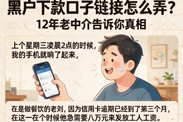 黑户下款口子链接怎么弄？12年老中介告诉你真相