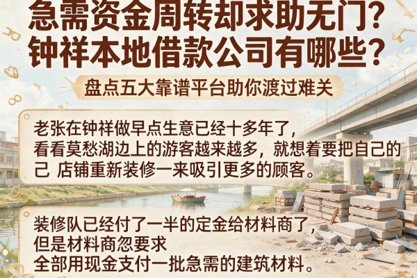 急需资金周转却求助无门？钟祥本地借款公司有哪些？盘点五大靠谱平台助你渡过难关