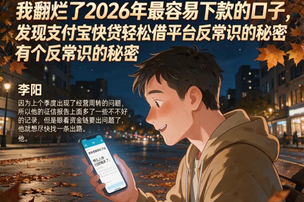 我翻烂了2026年最容易下款的口子，发现支付宝快贷轻松借平台有个反常识的秘密