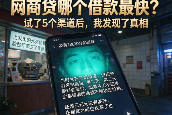 网商贷哪个借款最快？试了5个渠道后，我发现了真相