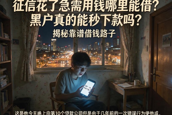征信花了急需用钱哪里能借？黑户真的能秒下款吗？揭秘靠谱借钱路子