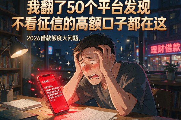 我翻了50个平台发现不看征信的高额口子都在这