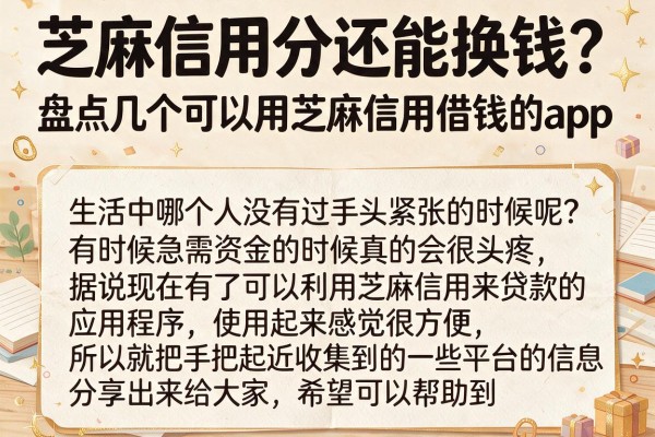 芝麻信用分还能换钱？盘点几个可以用芝麻信用借钱的app