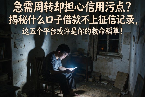 急需周转却担心信用污点？揭秘什么口子借款不上征信记录，这五个平台或许是你的救命稻草！
