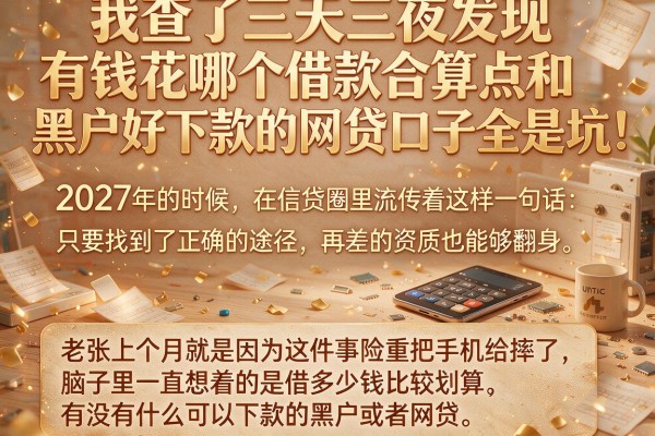 我查了三天三夜发现有钱花哪个借款合算点和黑户好下款的网贷口子全是坑