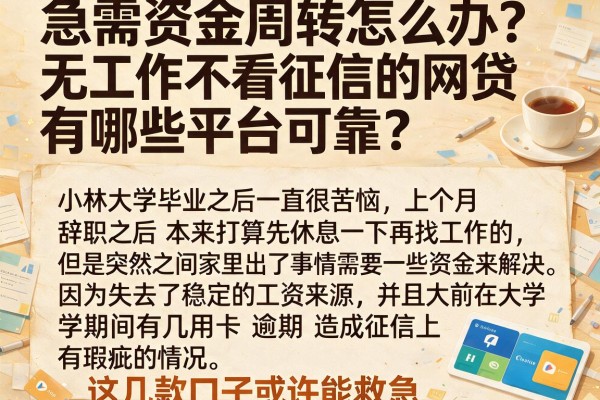 急需资金周转怎么办？无工作不看征信的网贷有哪些平台可靠？这几款口子或许能救急