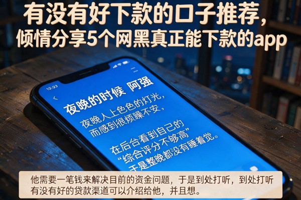 有没有好下款的口子推荐，倾情分享5个网黑真正能下款的app