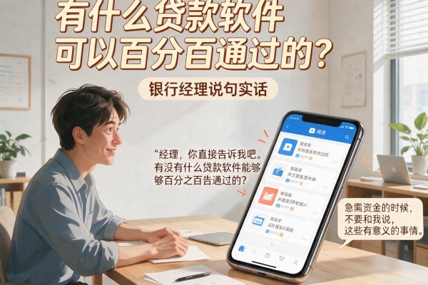 有什么贷款软件可以百分百通过的？银行经理说句实话