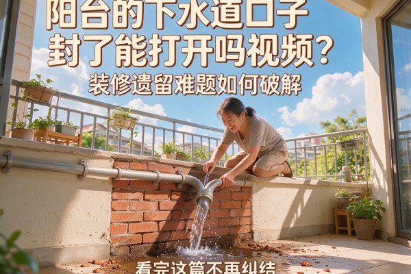 阳台的下水道口子封了能打开吗视频？装修遗留难题如何破解，看完这篇不再纠结