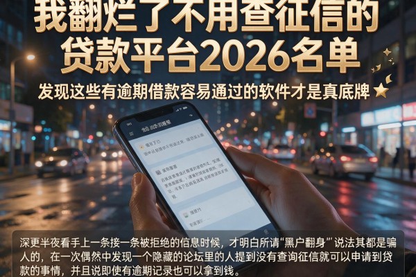 我翻烂了不用查征信的贷款平台2026名单，发现这些有逾期借款容易通过的软件才是真底牌