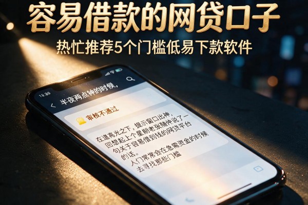 容易借款的网贷口子,热忱推荐5个门槛低易下款软件