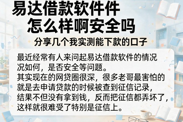 易达借款软件怎么样啊安全吗，分享几个我实测能下款的口子
