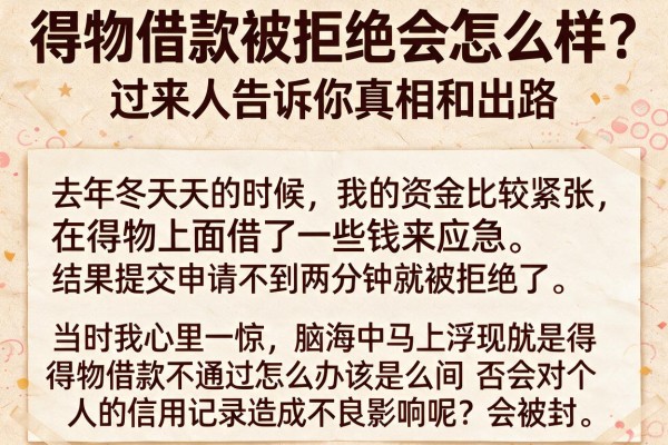 得物借款被拒绝会怎么样？过来人告诉你真相和出路