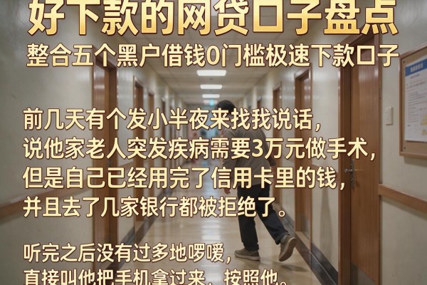 好下款的网贷口子盘点，整合五个黑户借钱0门槛极速下款口子