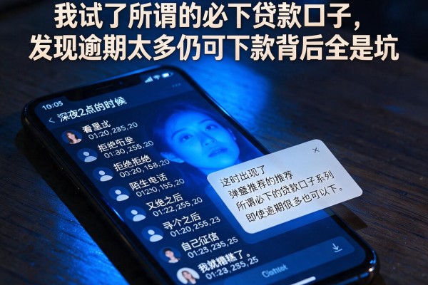 我试了所谓的必下贷款口子，发现逾期太多仍可下款背后全是坑