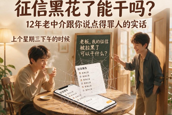 征信黑花了能干吗?12年老中介跟你说点得罪人的实话