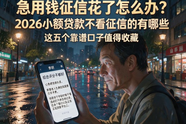 急用钱征信花了怎么办？2026小额贷款不看征信的有哪些，这五个靠谱口子值得收藏