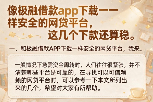 像极融借款app下载一样安全的网贷平台，这几个下款还算稳