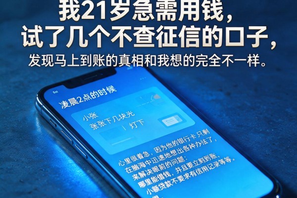 我21岁急需用钱，试了几个不查征信的口子，发现马上到账的真相和我想的完全不一样