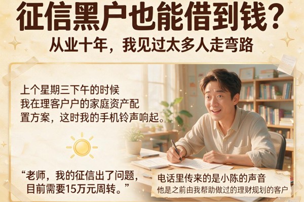 征信黑户也能借到钱？从业十年，我见过太多人走弯路