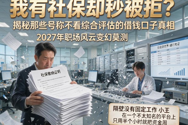 我有社保却秒被拒？揭秘那些号称不看综合评估的借钱口子真相