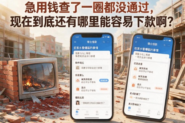 急用钱查了一圈都没通过，现在到底还有哪里能容易下款啊？