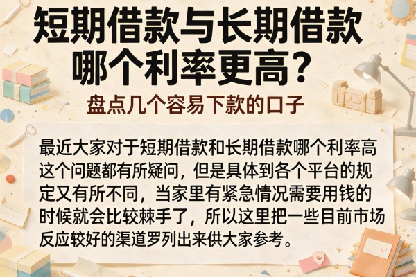 短期借款与长期借款哪个利率更高？盘点几个容易下款的口子