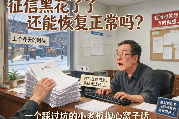 征信黑花了还能恢复正常吗？一个踩过坑的小老板掏心窝子话