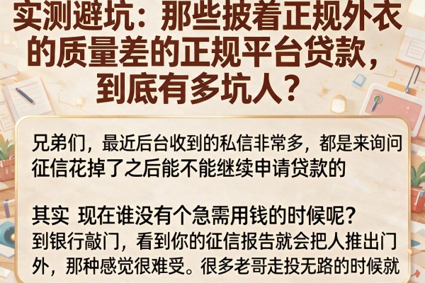 实测避坑:那些披着正规外衣的质量差的正规平台贷款,到底有多坑人?