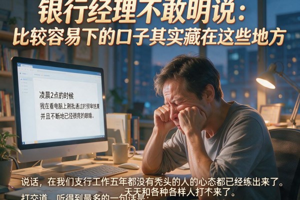 银行经理不敢明说：比较容易下的口子其实藏在这些地方