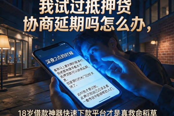 我试过抵押贷协商延期吗怎么办，发现18岁借款神器快速下款平台才是真救命稻草