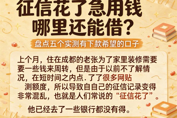 征信花了急用钱哪里还能借？盘点五个实测有下款希望的口子