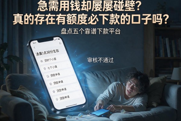 急需用钱却屡屡碰壁？真的存在有额度必下款的口子吗？盘点五个靠谱下款平台