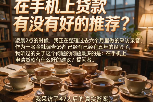 在手机上贷款有没有好的推荐？我采访了47人后的真实答案