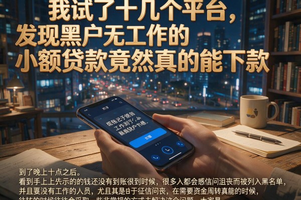 我试了十几个平台，发现黑户无工作的小额贷款竟然真的能下款