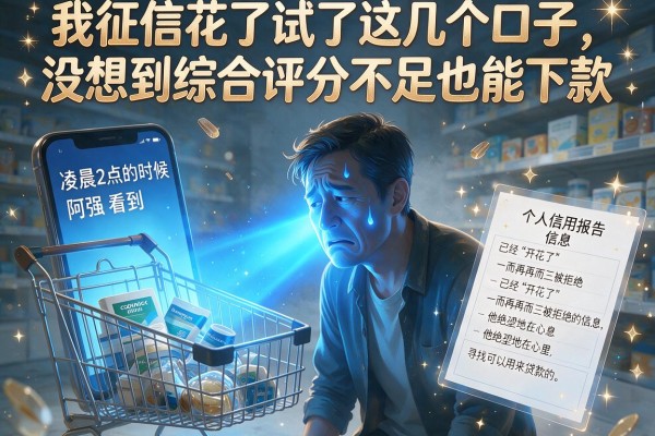 我征信花了试了这几个口子，没想到综合评分不足也能下款