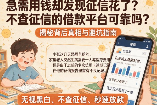 急需用钱却发现征信花了？不查征信的借款平台可靠吗？揭秘背后真相与避坑指南