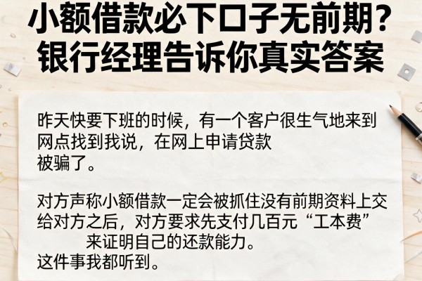 小额借款必下口子无前期？银行经理告诉你真实答案