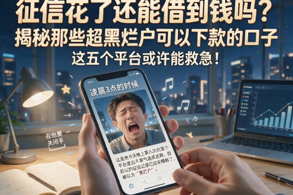 征信花了还能借到钱吗?揭秘那些超黑烂户可以下款的口子,这五个平台或许能救急!