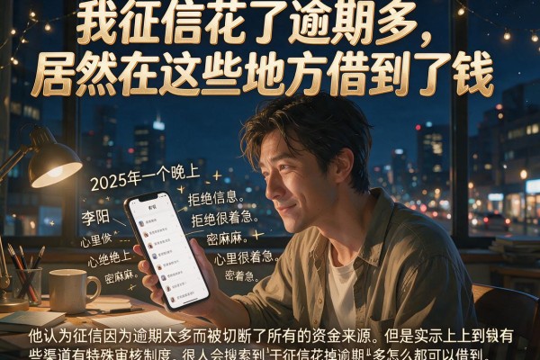 我征信花了逾期多，居然在这些地方借到了钱