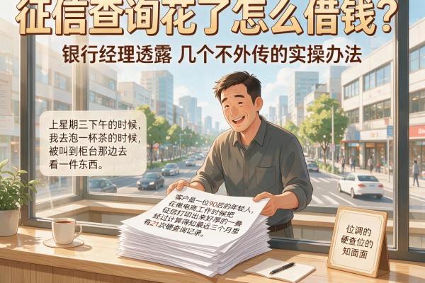 征信查询花了怎么借钱？银行经理透露几个不外传的实操办法
