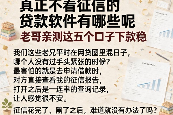 真正不看征信的贷款软件有哪些呢，老哥亲测这五个口子下款稳