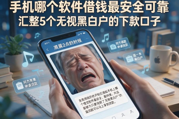 手机哪个软件借钱最安全可靠，汇整5个无视黑白户的下款口子