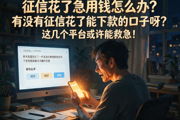 征信花了急用钱怎么办?有没有征信花了能下款的口子呀?这几个平台或许能救急!