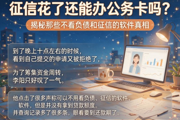 征信花了还能办公务卡吗？揭秘那些不看负债和征信的软件真相