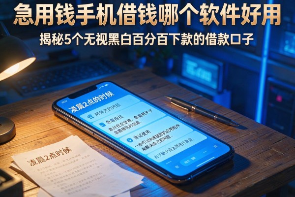 急用钱手机借钱哪个软件好用，揭秘5个无视黑白百分百下款的借款口子