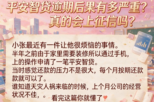 平安智贷逾期后果有多严重？真的会上征信吗？看完这篇你就懂了