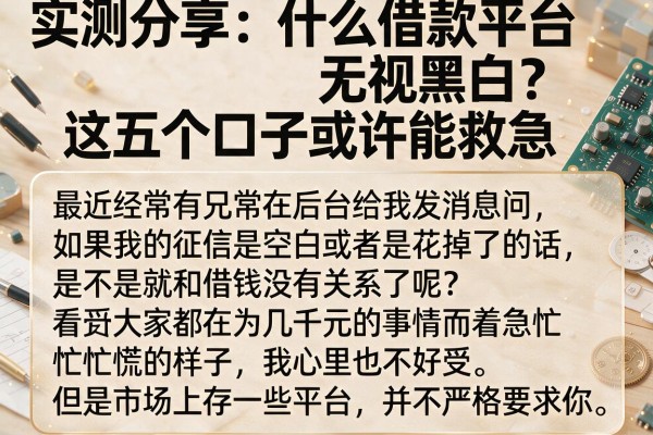 实测分享：什么借款平台无视黑白？这五个口子或许能救急