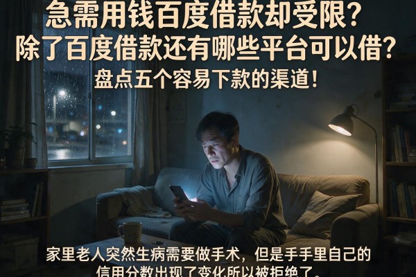 急需用钱百度借款却受限？除了百度借款还有哪些平台可以借？盘点五个容易下款的渠道！